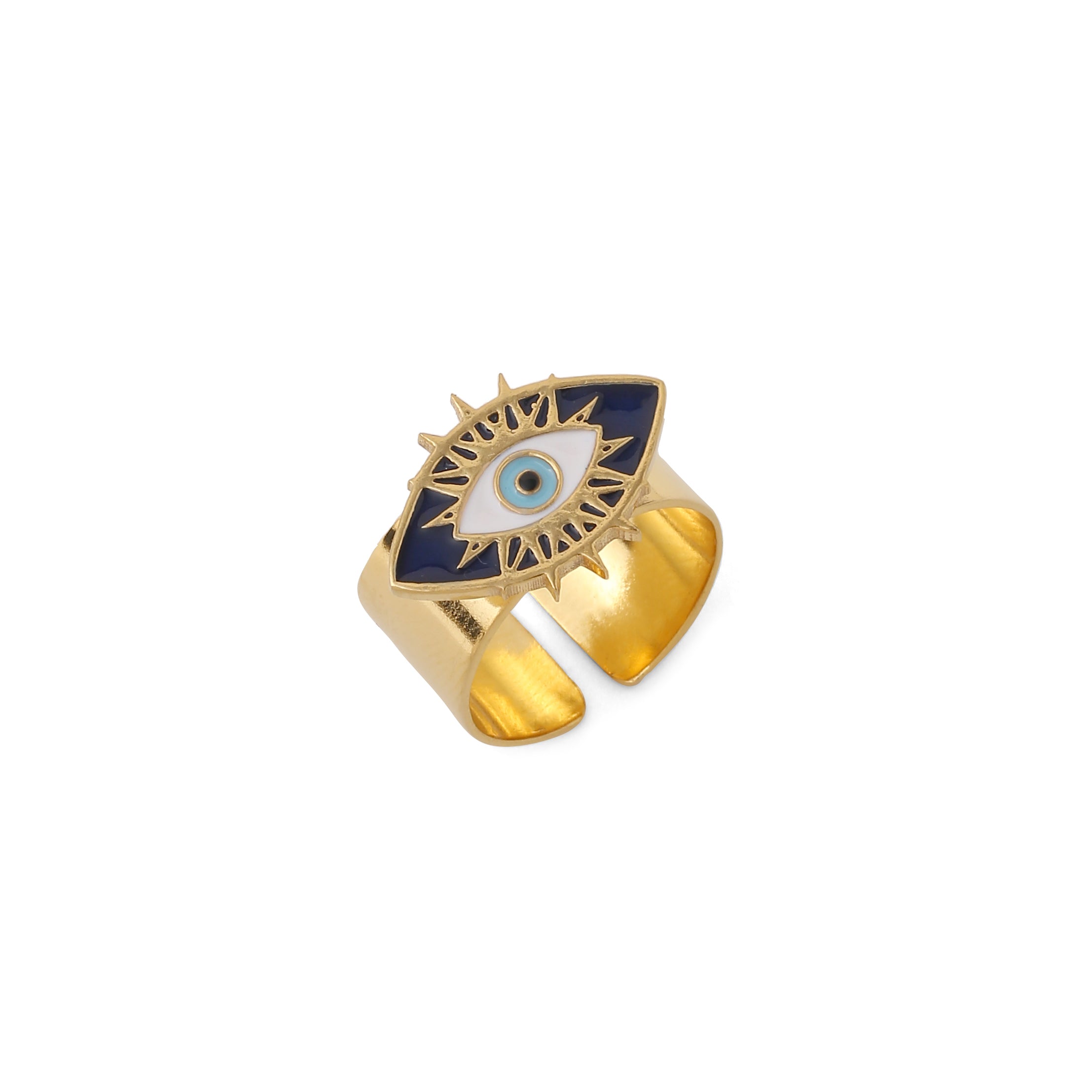 Gold Evil Eye & Hamsa Ring 24-Pack