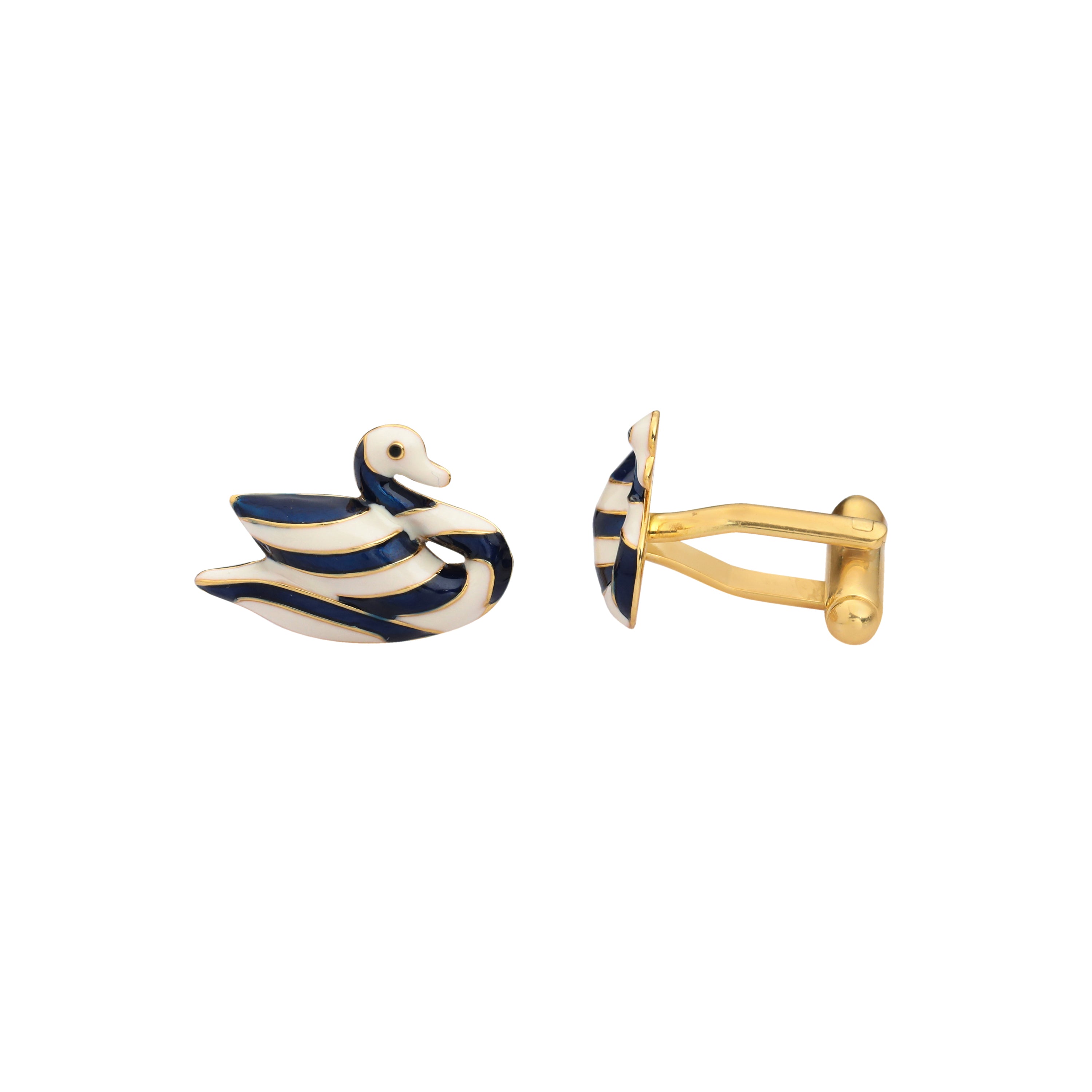 Water Bird Enamel Cufflinks