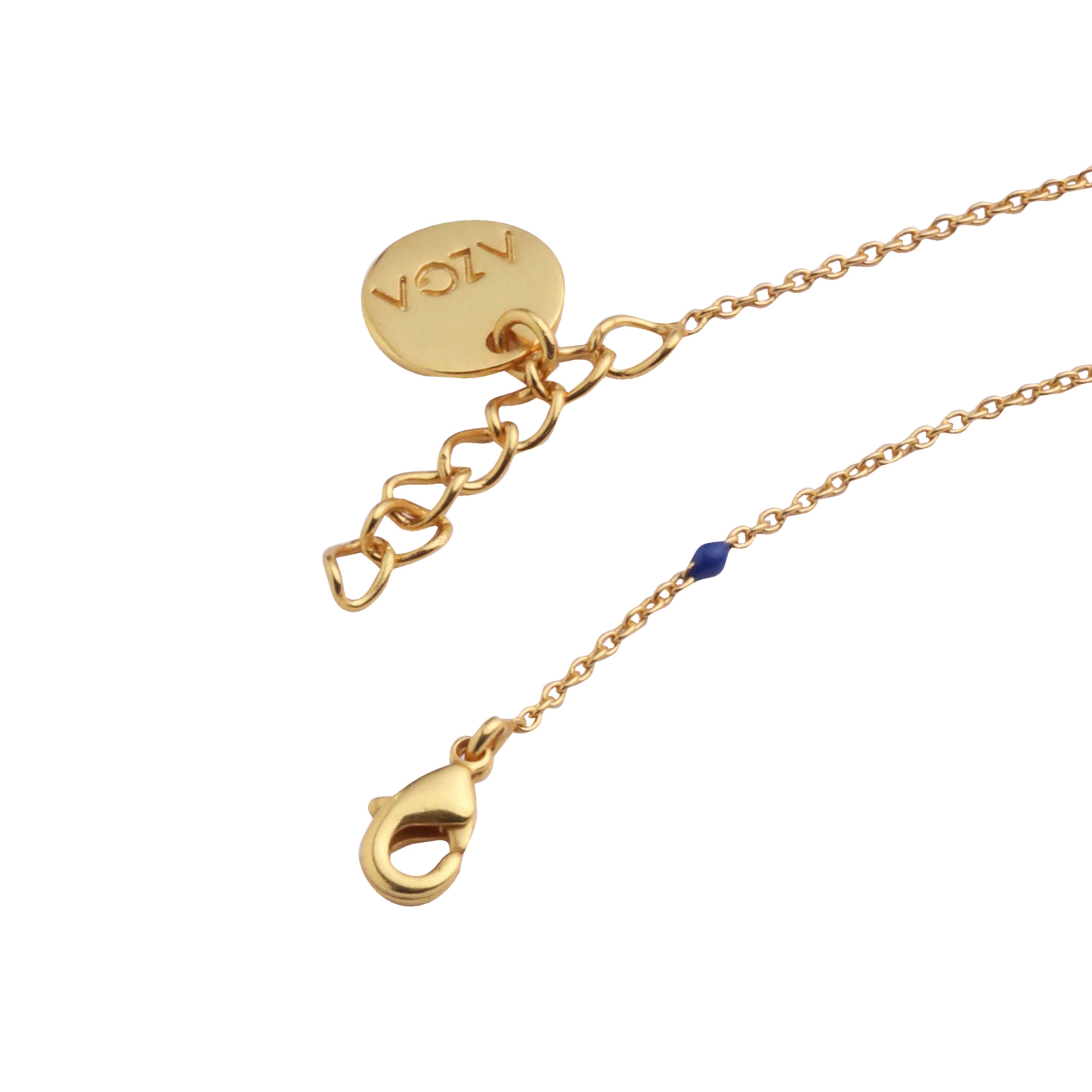 Evil eye clover Initial necklace