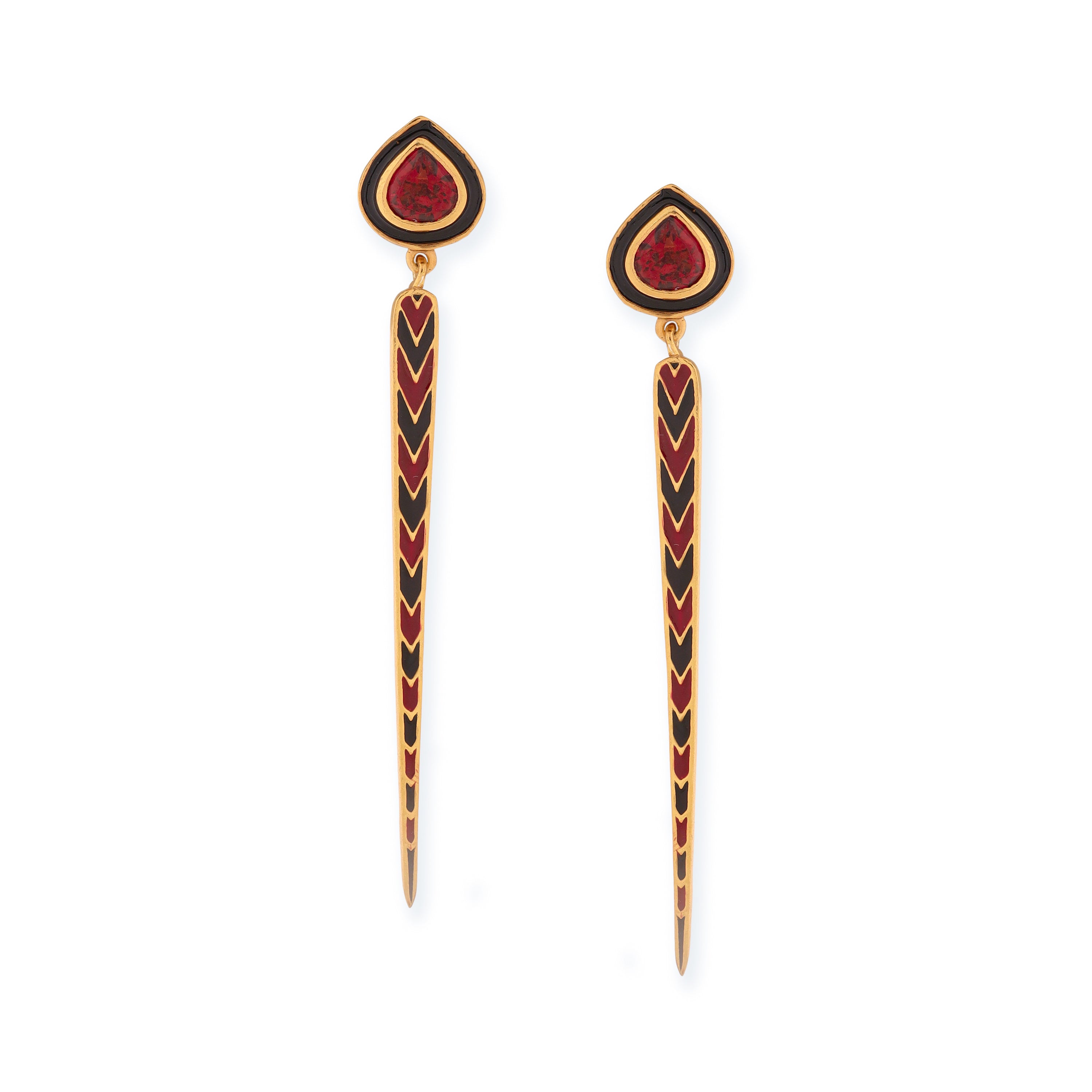 La Tila Bonita Earrings - Garnet