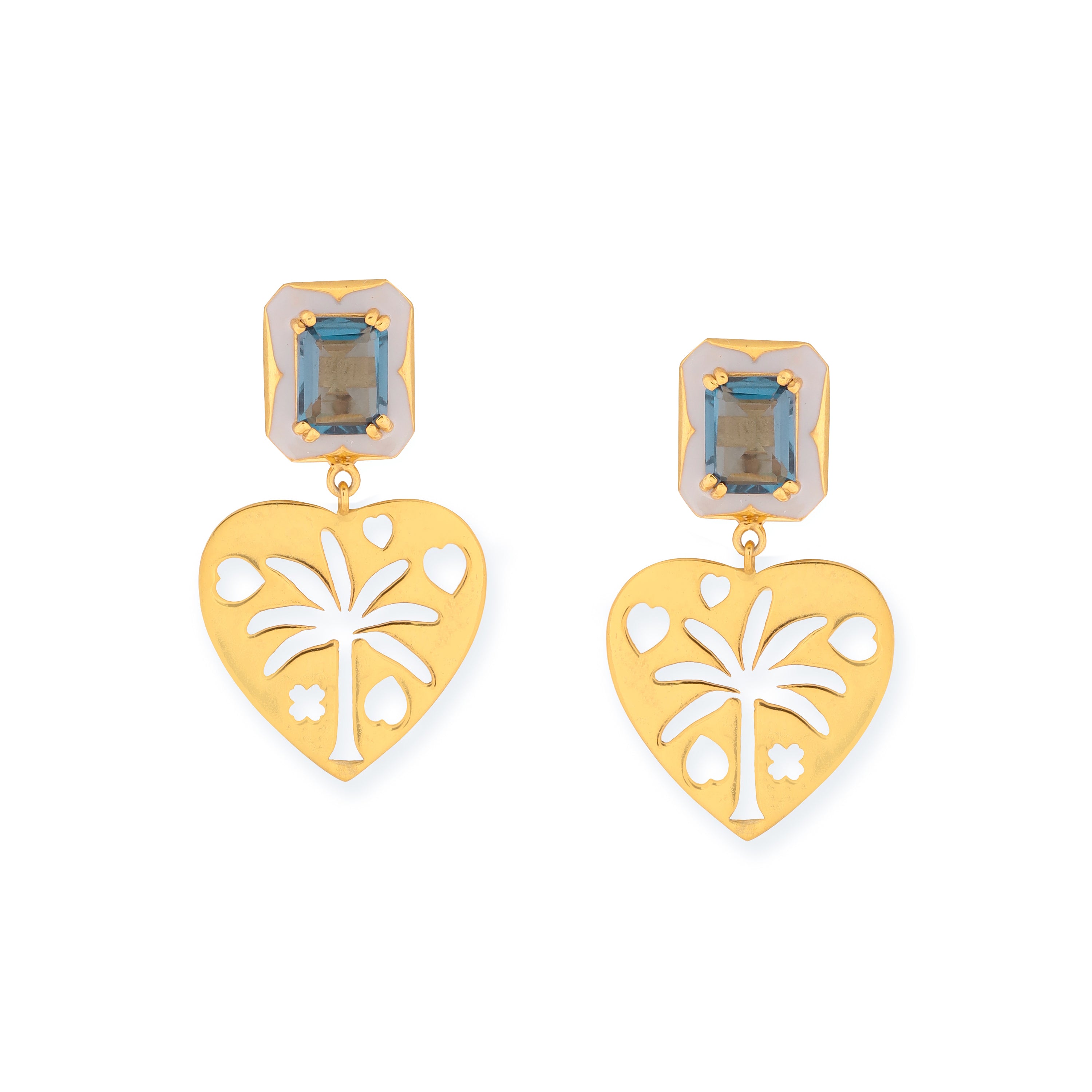 Sora Palma Earrings - London Topaz