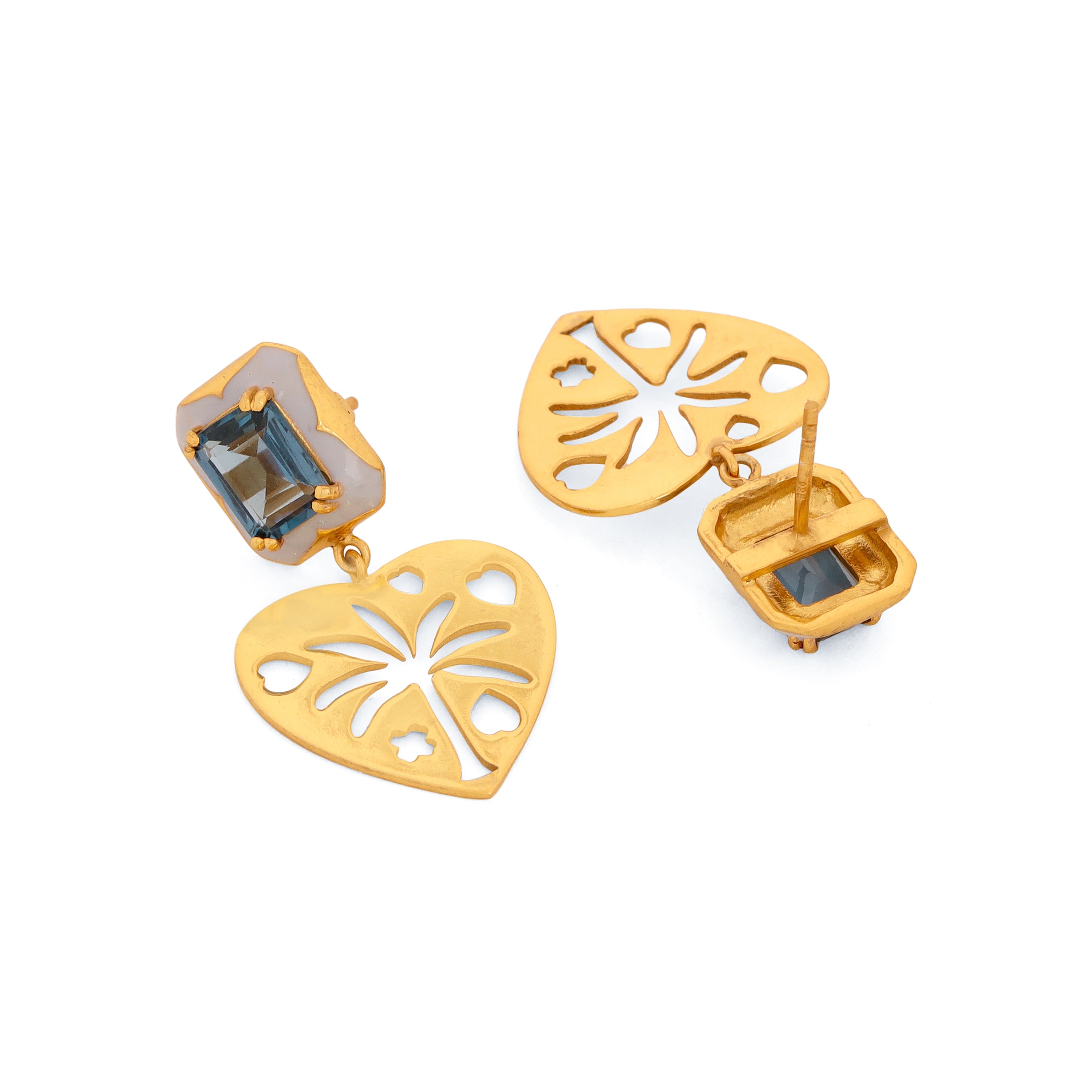 Sora Palma Earrings - London Topaz