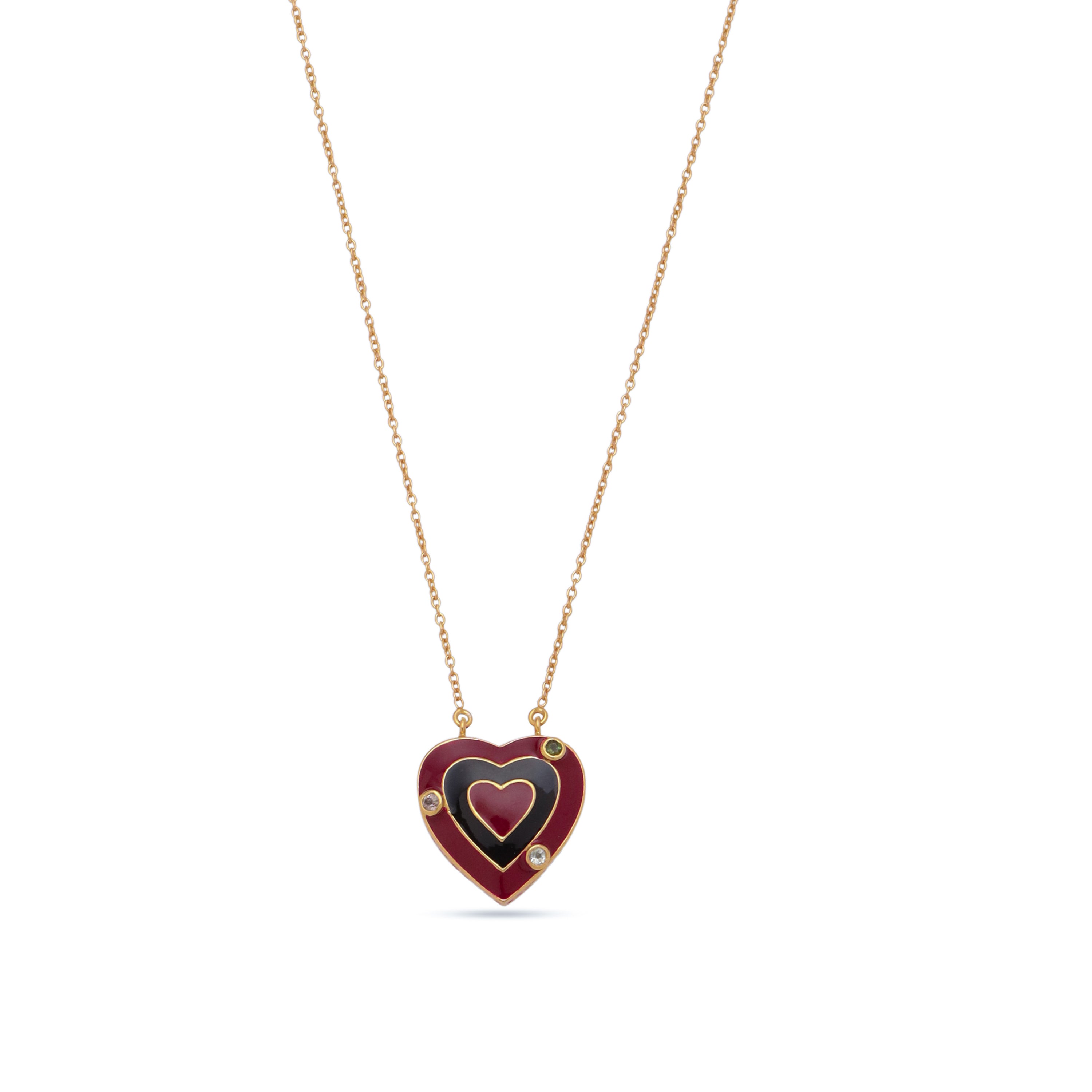 Heart Palma Necklace - Marsala