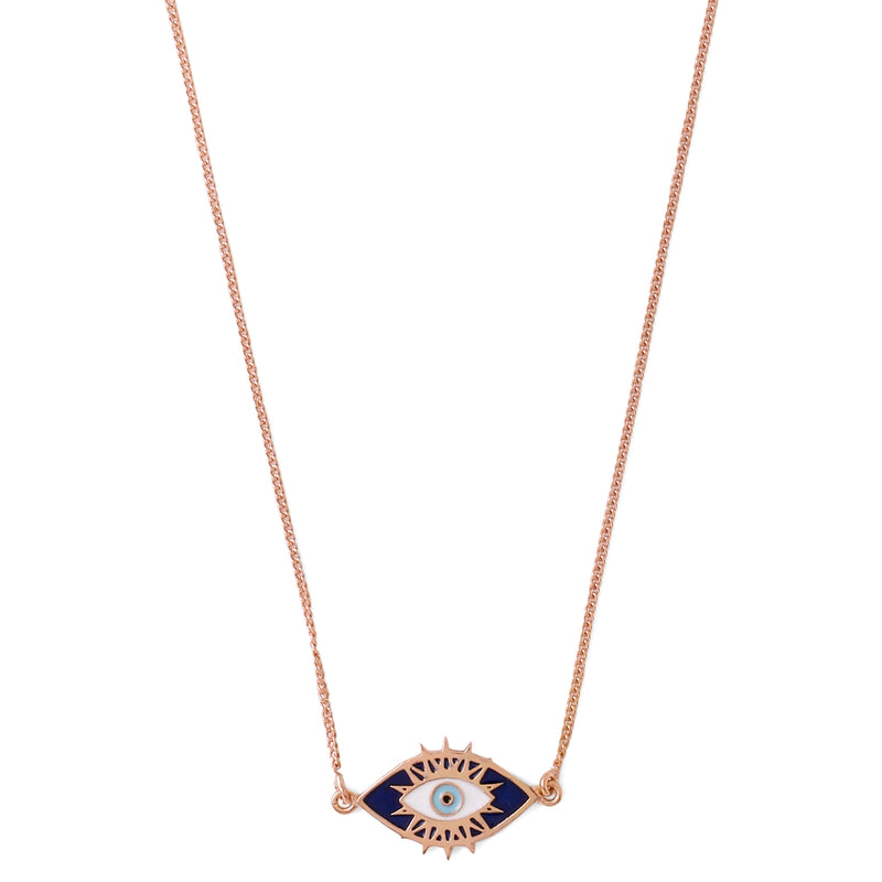 Rose Gold Evil Eye Necklace • Tiny Evil Eye Necklace